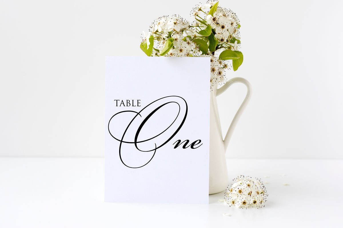 wedding table card