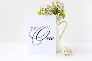 wedding table card