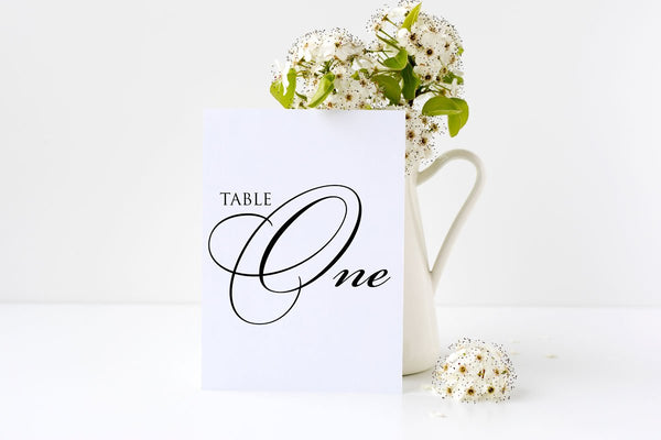 wedding table card