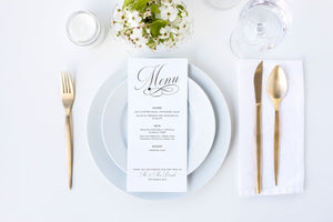 wedding menu cards