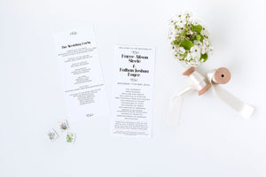 wedding program cards