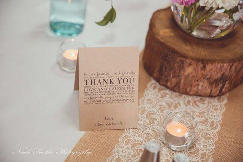 Table Card - Tent Fold